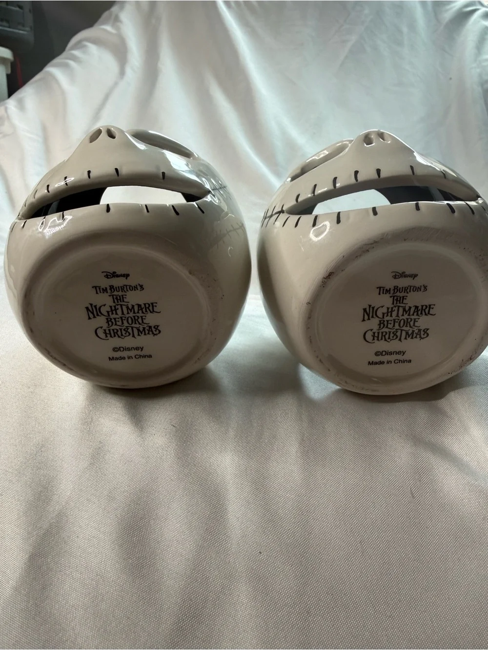 Jack Skellington Ceramic Candle Holders (Pair)